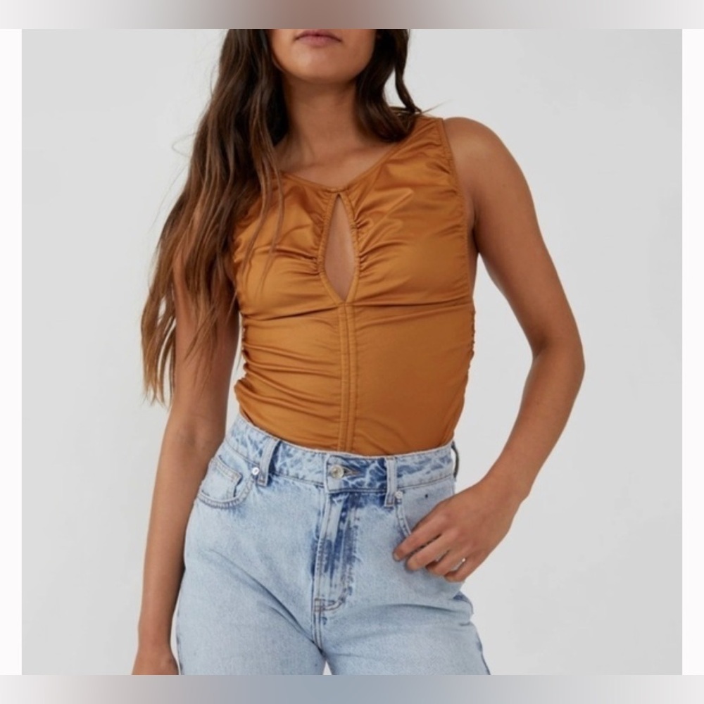 Free People Leather Top